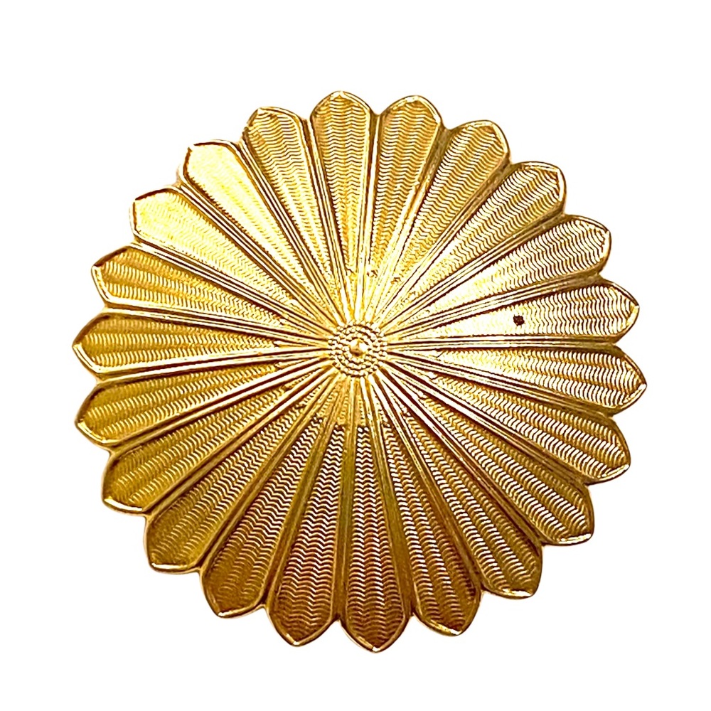 LIEBA Vintage SCARF Clip Gold Medallion